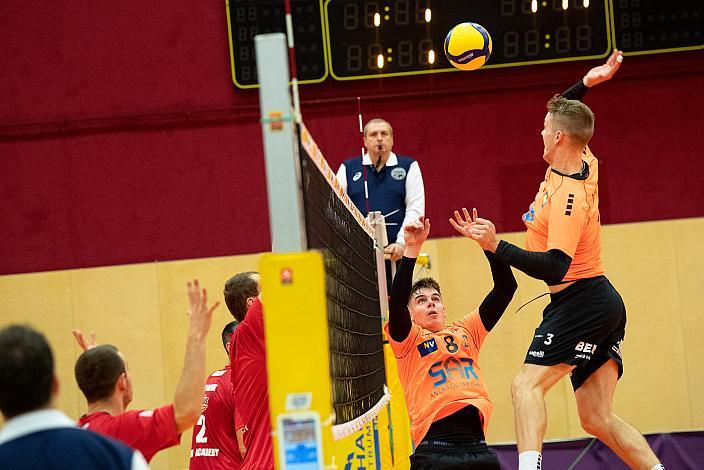 Alexander Spring (VCA Amstetten Niederösterreich), Jordan Deshane (VCA Amstetten Niederösterreich) Volleyball Europacup VCA Amstetten NÖ vs VSC Law Academy Kharkiv (UKR)