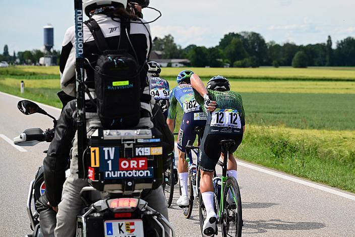 Die Ausreisser mit Colin Chris Stüssi (SUI, Team Vorarlberg), Erazem Valjavec (SLO, Soudal - Quickstep Devo Team), Maximilian Schmidbauer (AUT, Schwingshandl Intralogistics), Josef Dirnbauer (AUT, Hrinkow Advarics), Miguel Heidemann (GER, Rembe - rad-net), Balint Feldhofer (HUN, Bahrain Victorious Development Team), 3. Etappe Asten - Bad Schallerbach, Oberösterreich Rundfahrt