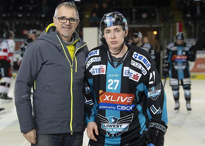 Spieler des Abends Moritz Matzka (EHC Liwest Black Wings Linz)