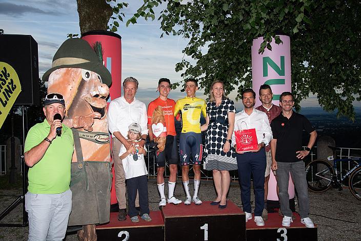 Bester Österreicher Martin Messner (AUT, WSA KTM Graz), rEtappensieger Henrique RIBEIRO BRAVO (BRA, SOUDAL QUICK-STEP DEVO TEAM) 1. Etappe Linz Hauptplatz - Pöstlingberg, Oberösterreich Rundfahrt