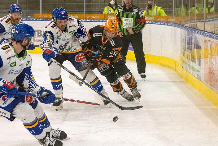 Derek Joslin (EC GRAND Immo VSV), Emilio Romig (Steinbach Black Wings Linz) Steinbach Black Wings Linz vs EC GRAND IMMO VSV, bet-at-home ICE Hockey League