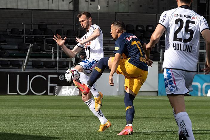 Petar Filipovic (LASK Linz), Noah Okafor (FC Red Bull Salzburg) , Lask vs Red Bull Salzburg, Fussball, Bundesliga