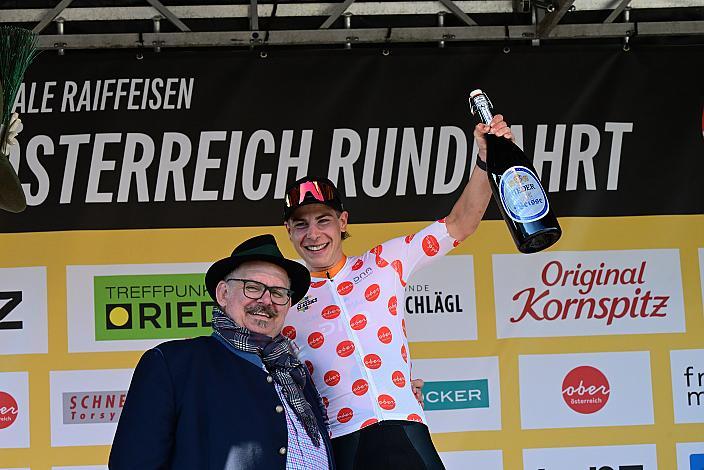 Josef Dirnbauer (AUT, Cycling Team Schwingshandl) im Bergtrikot 2. Etappe Eferding - Ried im Innkreis, 15. Int. Raiffeisen OÖ-Radrundfahrt UCI Kat. 2.2