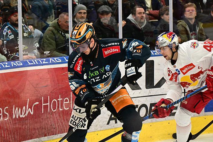 Stefan Gaffal (Steinbach Black Wings Linz), Lucas Thaler (EC Red Bull Salzburg) Steinbach Black Wings Linz vs EC Red Bull Salzburg, Playoffs, 2. Viertelfinale, Linz AG Eisarena 
