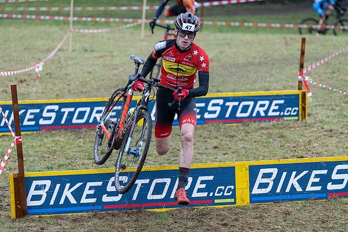 Sieger Junioren Dominik Hödlmoser (AUT, Union MTB Club) Rad Cyclo Cross, ÖSTM/ÖM Querfeldein  Langenzersdorf, Seeschlacht