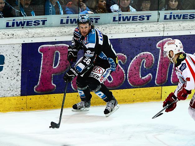 Rob Hisey (Liwest Black Wings Linz) und (EC KAC), EHC Liwest Black Wings Linz vs EC KAC, Play-Offs, Semifinale 