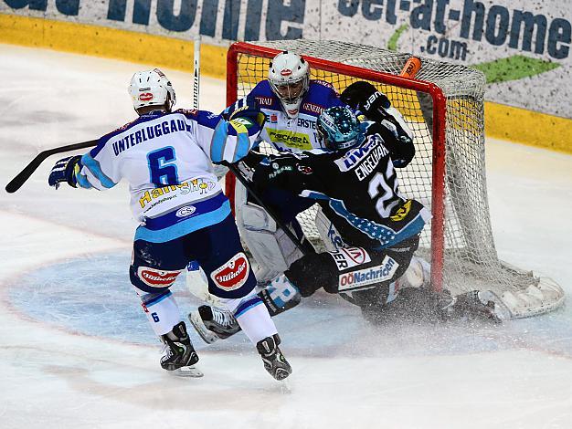 Brett Engelhardt (Liwest Black Wings Linz) und Jean Philippe Lamoureux (EC VSV), EHC Liwest Black Wings Linz vs EC VSV, Play-Offs, Viertelfinale 