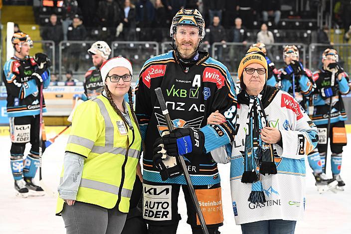 Spieler des Abends Sean Collins (Steinbach Black Wings Linz)  Win2Day ICE Hockey League,  Steinbach Black Wings Linz vs Tiwag Innsbruck - Hydro Fehervar AV 19