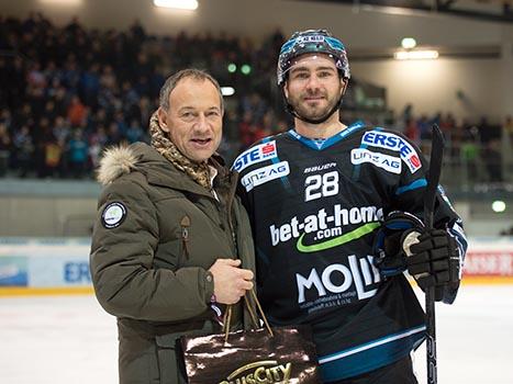 Mike Ouellette, Linz, Spieler des Abends, EHC Liwest Black Wings Linz vs HDD Telemach Olympija Ljubljana