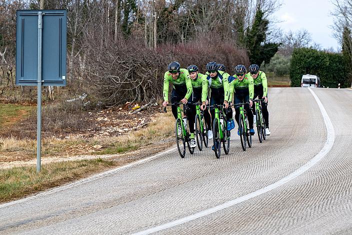 Marvin Hammerschmid (AUT), Raphael Hammerschmid (AUT), Jonas Rapp (GER), Johannes Rechenauer (GER), Riccardo Verza (ITA), Jaka Primozic (SLO), Michael Konczer (AUT), Stefan Kovar (AUT), Trainingscamp Porec, Kroatien, Team Hrinkow Advarics Cycleang, UCI Continental Team, 