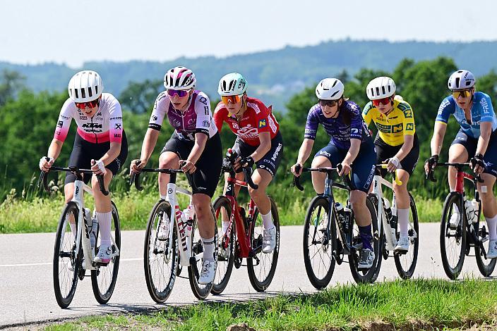 Leila Gschwendtner (AUT, Smurfit Westrock Cycling Team)), Gesamtführende Liv Wenzel (LUX, Luxembourg) Amstetten-Amstetten, Sportland NÖ women tour