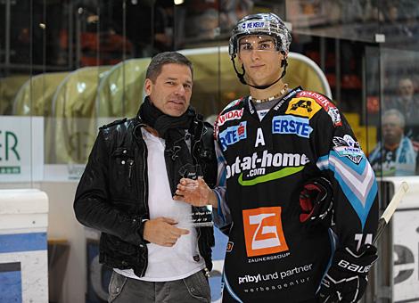 Spieler des Abends Daniel Oberkofler Liwest Black Wings Linz vs. SAPA Fehervar AV19