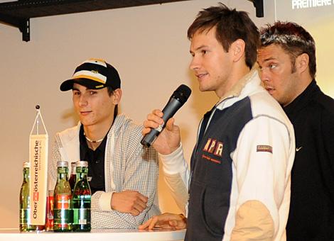 Philipp Lukas, EHC Liwest Black Wings Linz beim Fantalk.