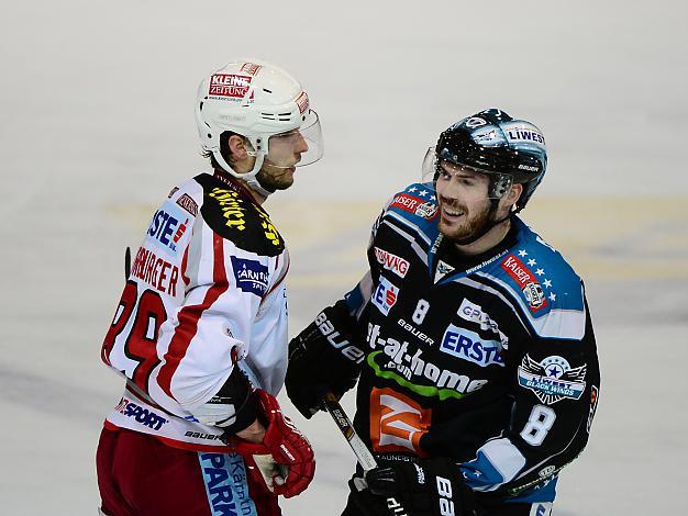 Michael Mayr (Liwest Black Wings Linz) und Raphael Herburger (EC KAC), EHC Liwest Black Wings Linz vs EC KAC, Play-Offs, Semifinale 