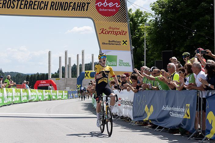 Der Etappensieger in Niederkappel Per Strand Hagenes (NOR, Jumbo-Visma Development Team), Firma Ökofen, Eferding - Niederkappel Ökofen,  Int. Raiffeisen Oberösterreich Rundfahrt UCI Kat. 2.2