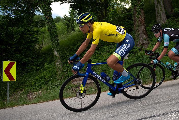 Michal Schlegel (CZE, Team Elkov Kasper) im Gelben Raiffeisen Trikot des Gesamtführenden 3. Etappe Traun - Hinterstoder, Int. Raiffeisen Oberösterreich Rundfahrt UCI Kat. 2.2