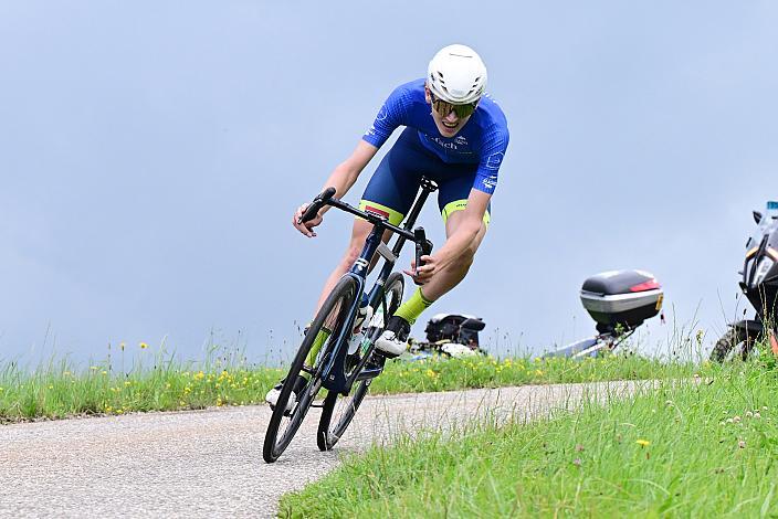 Im Blauen Punkte Trikot Jasper Verbrugge (BEL, Acrog-Tormans), 50. OÖ Junioren Rundfahrt, 3. Etappe Bad Wimsbach Strass im Attergau