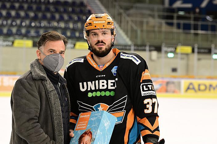 Spieler des Abends Andreas Kristler (Steinbach Black Wings Linz) Steinbach Black Wings Linz vs EC GRAND IMMO VSV, bet-at-home ICE Hockey League