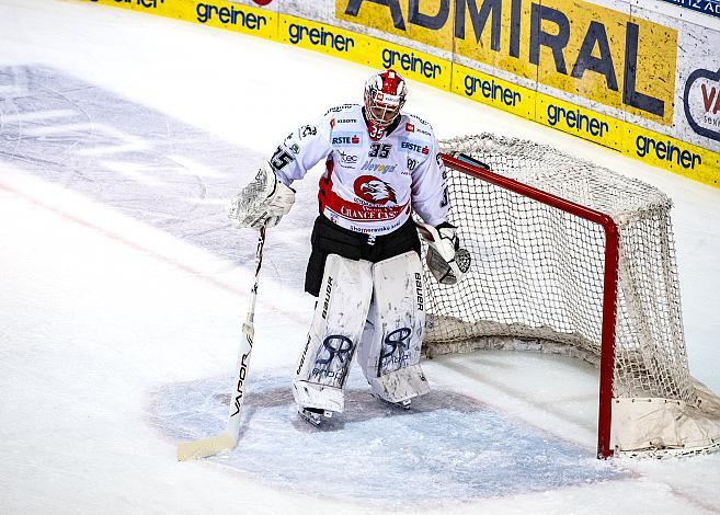 Tormann Teemu Tapio Lassila (HC Orli Znojmo), Eishockey,  EHC Liwest Black Wings Linz vs HC Orli Znojmo