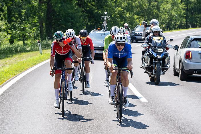 Die Ausreisser mit Felix Rützler (AUT, Nationalteam Österreich), Sebastian Garstenauer (AUT, Regionalteam Oberösterreich),  Im Punktetrikot Anco Ballif (NED, Gepla-Watersley R+D Cycling), 3. Etappe Bad Wimsbach - Strass im Attergau, Int. Oberösterreichische Versicherung OÖ Junioren Oberösterreich Rundfahrt