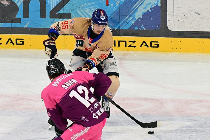 Brady Shaw (Steinbach Black Wings Linz), Nikita Scherbak (HC Tiwag Innsbruck - Die Haie), ICE, Steinbach Black Wings Linz vs HC Tiwag Innsbruck - Die Haie Linz, AG Eisarena 