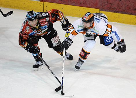 Michael MAyr Liwest Black Wings Linz und Markus Matthiasson, Graz 99ers