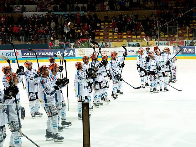 Linz feiert HC Orli Znojmo vs. EHC Liwest Black Wings Linz 5. Viertelfinale, Play-Off