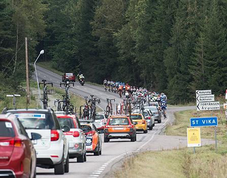 Das Hauptfeld des Velothon Stockholm.