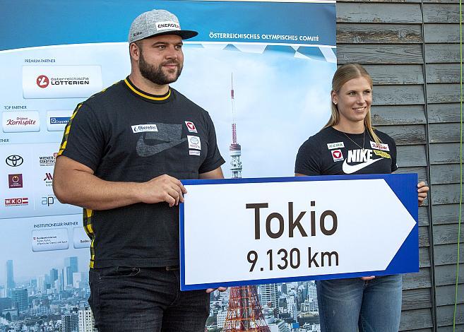 v.l. Lukas Weisshaidinger (AUT), Verena Preiner (AUT), 1h Siebenkampf,  Umdasch Stadion Amstetten