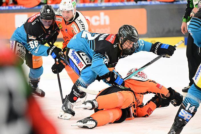 Jonathan Oschgan (Steinbach Black Wings Linz), Michael Schiechl (Moser Medical Graz 99ers) 52. Runde ICE, Steinbach Black Wings Linz vs Graz 99ers, Linz AG Eisarena 