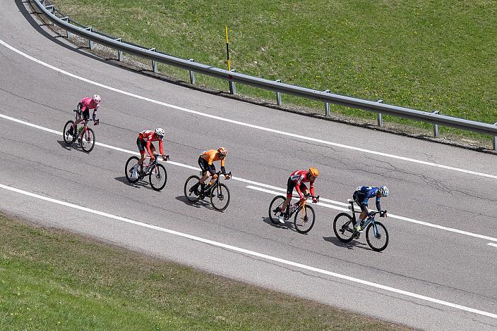 Siman Carr (GBR, EF Education - EasyPost), Moran Vermeulen (AUT, Nationalteam Österreich),  Txomin Juaristi (ESP, Euskaltel - Euskadi), Sebastian Schönberger (AUT, Nationalteam Österreich), Sergio Samitier (ESP, Movistar Team), 46. Tour of the Alps, 2. Etappe, Reith im Alpbachtal - Ritten 165.2km