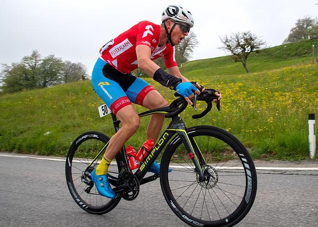 Moran Vermeulen (AUT, Team Felbermayr Simplon Wels) im Trikot des Gesamtführenden der ÖRV Radliga.  Herren Elite, U23, Radliga, GP Vorarlberg, Nenzing