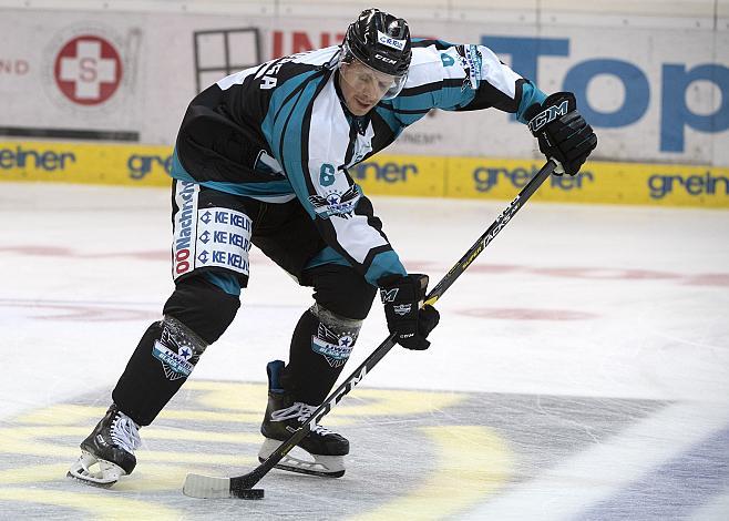 Jonathan D Aversa (EHC Liwest Black Wings Linz) Eishockey Testspiel, EHC Liwest Black Wings - CEZ Motor Ceske Budejovice