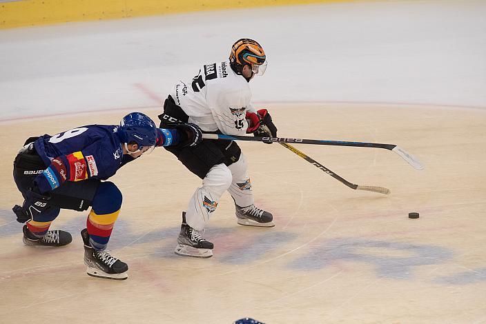 Mikulas Hovorka (Motor Ceske Budejovice), Michael Haga (Steinbach Black Wings Linz) Steinbach Black Wings Linz vs Motor Ceske Budejovice, Win2day ICE Hockey League