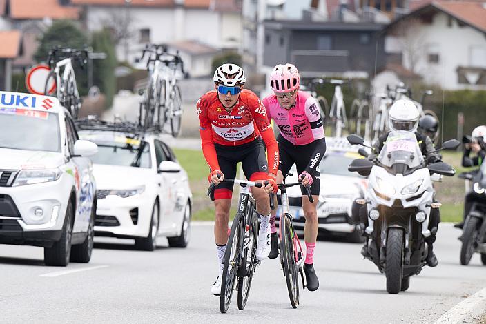  Die Ausreisser Moran Vermeulen (AUT, Nationalteam Österreich), Siman Carr (GBR, EF Education - EasyPost), 46. Tour of the Alps, 1. Etappe, Reith im Alpbachtal - Ritten 165.2km