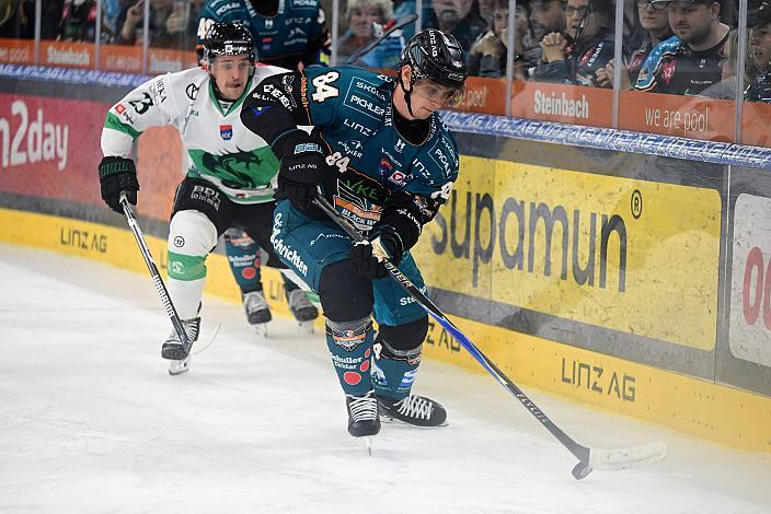 Luis Lindner (Steinbach Black Wings Linz) 3. Runde ICE, Steinbach Black Wings Linz vs Olimpija Ljubljana, Linz AG Eisarena 