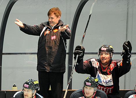 Kevin Gaudet Trainer und Benoit Gratton, Vienna, EC Red Bull Salzburg vs. EV Vienna Capitals, Semifinale Spiel 3 
