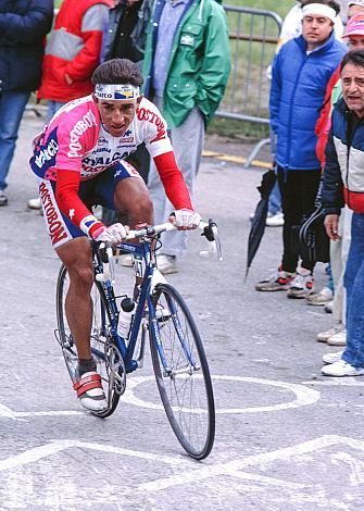 Jukio Cesar Ortegon (COL, Ryalcao-Postobon) am Monte Bodone,14. Etappe, Corvara to Monte Bondone