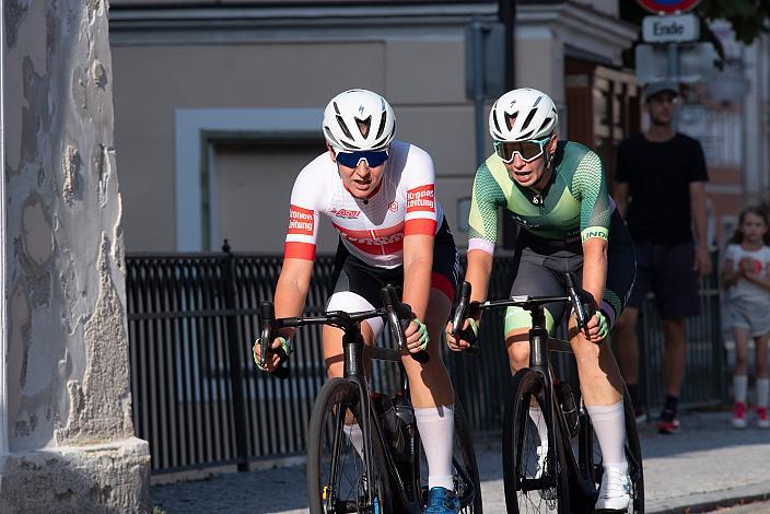 Helena Bieber (GER, MAXX-Solar Linding Woman Racing RG),Siegerin,  Lydia Ventker (GER, MAXX-Solar Linding Woman Racing RG), Braunau, Kriterium, ÖRV RadLiga, Radsport, Radliga, ÖRV, Damen Elite,