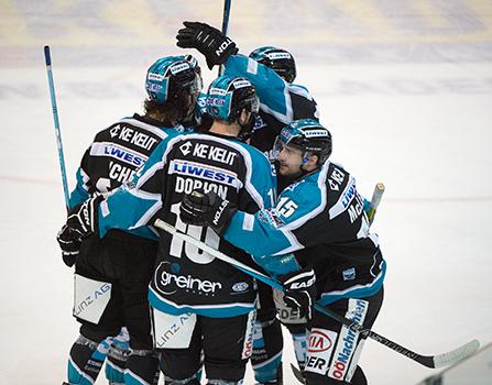 Linz feiert, EHC Liwest Black Wings Linz vs UPC Vienna Capitals, Platzierungsrunde