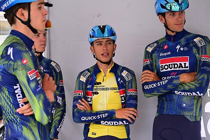 Im Gelbe Trikot Henrique Ribeiro Bravo (BRA, Soudal - Quickstep Devo Team) 2. Etappe Eferding - Reichersberg, Oberösterreich Rundfahrt