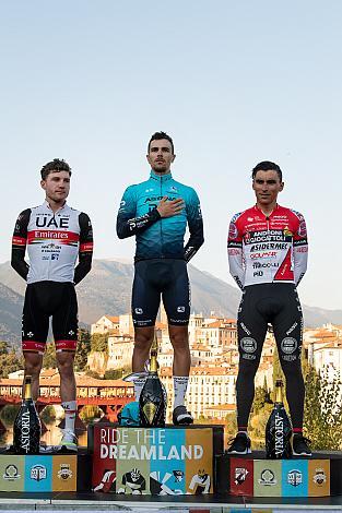 Siegerpodest v.l. 2. Platz Marc Hischi (SUI, UAE Team Emirates), Sieger Simone Battistella (ITA, Astana - Premier Tech), 3. Jhonatan Restrepo (COL, Androni Giocattoli - Sidermec), Veneto Classic, UCI 1.1