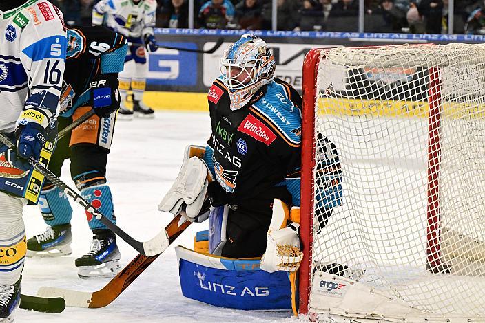 Tormann Rasmus Tirronen (Steinbach Black Wings Linz) Win2Day ICE Hockey League,  Steinbach Black Wings Linz vs EC iDM Wärmepumpen VSV,  Linz AG Eisarena 