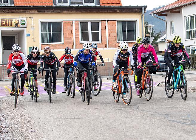 Start Damenrennen Rad Cyclo Cross Staatsmeisterschaft 2021, Neusiedl/Waidamannsfeld, Niederösterreich