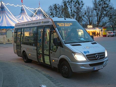 Shuttle Bus, Linz AG, EHC Liwest Black Wings Linz vs UPC Vienna Capitals