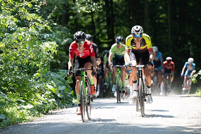 Jaka Primozic (SLO, Hrinkow Advarics) im Trikot des Road Cycling League Führenden, Moran Vermeulen (AUT, Team Vorarlberg) Herren Elite, U23, Radliga, 51. Int. Erlauftaler Radsporttage, Wieselburg, Oberösterreich