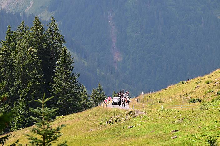 Die Ausreisser unterwegs am Furkajoch, Riccardo Zoidl (AUT, Hrinkow Advarics), Bob Jungels (LUX, Ineos Grenadiers), Sean Quinn (USA, EF Education - EasyPost),  , 5. Etappe Feldkirch - Feldkirch, Tour of Austria