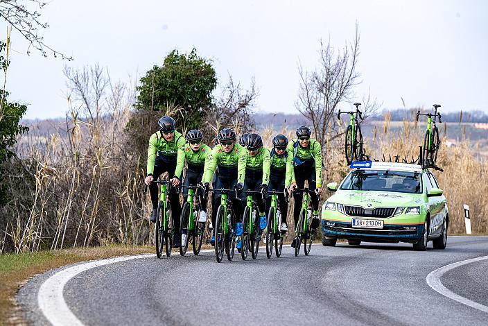 Marvin Hammerschmid (AUT), Raphael Hammerschmid (AUT), Jonas Rapp (GER), Johannes Rechenauer (GER), Riccardo Verza (ITA), Jaka Primozic (SLO), Michael Konczer (AUT), Stefan Kovar (AUT), Trainingscamp Porec, Kroatien, Team Hrinkow Advarics Cycleang, UCI Continental Team, 