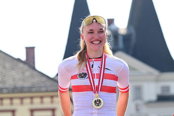 Siegerin Katharina Sadnik (AUT, Team Visma | Lease a Bike), Österreich Staatsmeisterschaft, Strasse, ÖSTM Schwanenstadt - OÖ