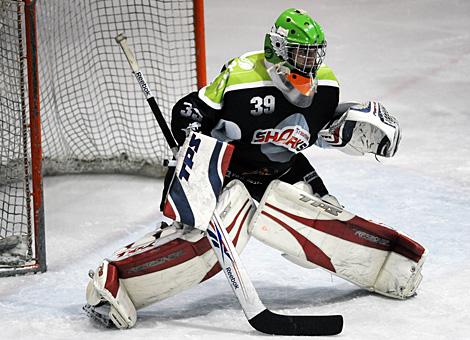 Tormann Thomas Moser, Gmunden, ECU Amstettner Woelfe vs. Traunsee Sharks Gmunden